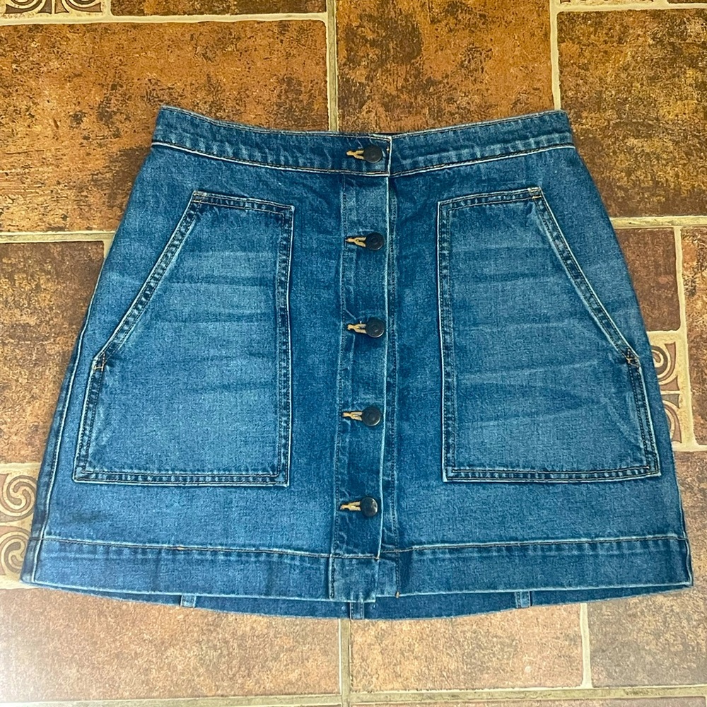 Veronica Beard denim mini skirt